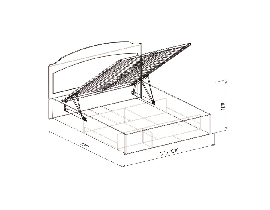 Кровать изабелла с подъемным механизмом